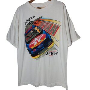 NASCAR Ernie Irvan T Shirt XL Texaco havoline Racing Alore Single Stitch White
